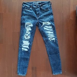 American Eagle Ripped Blue Jeans